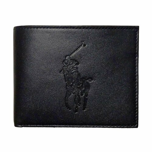 Портмоне Polo Ralph Lauren фактура тиснение гладкая черный 12300₽