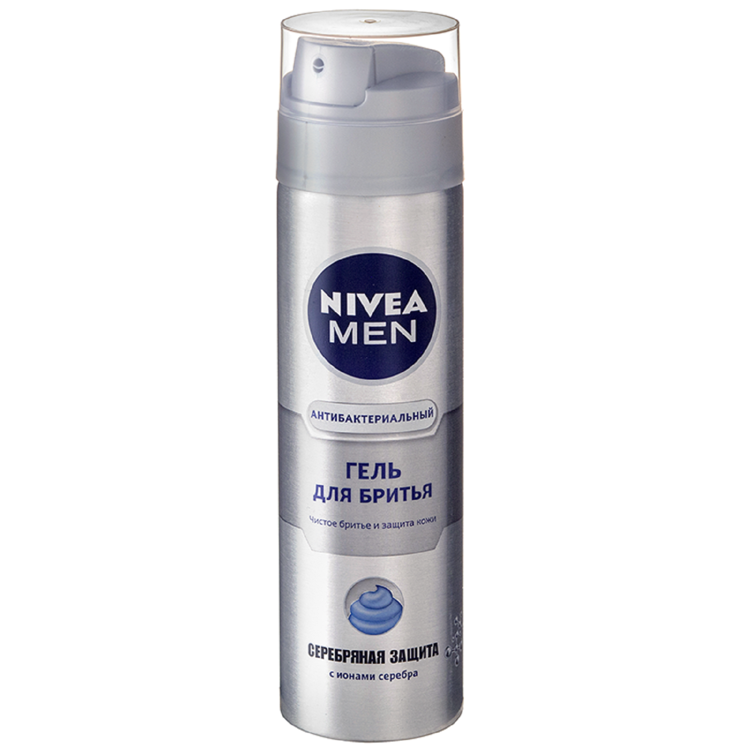 Гель для бритья Nivea Men "Серебряная Защита", с ароматом сандала и масла ши, 200 мл