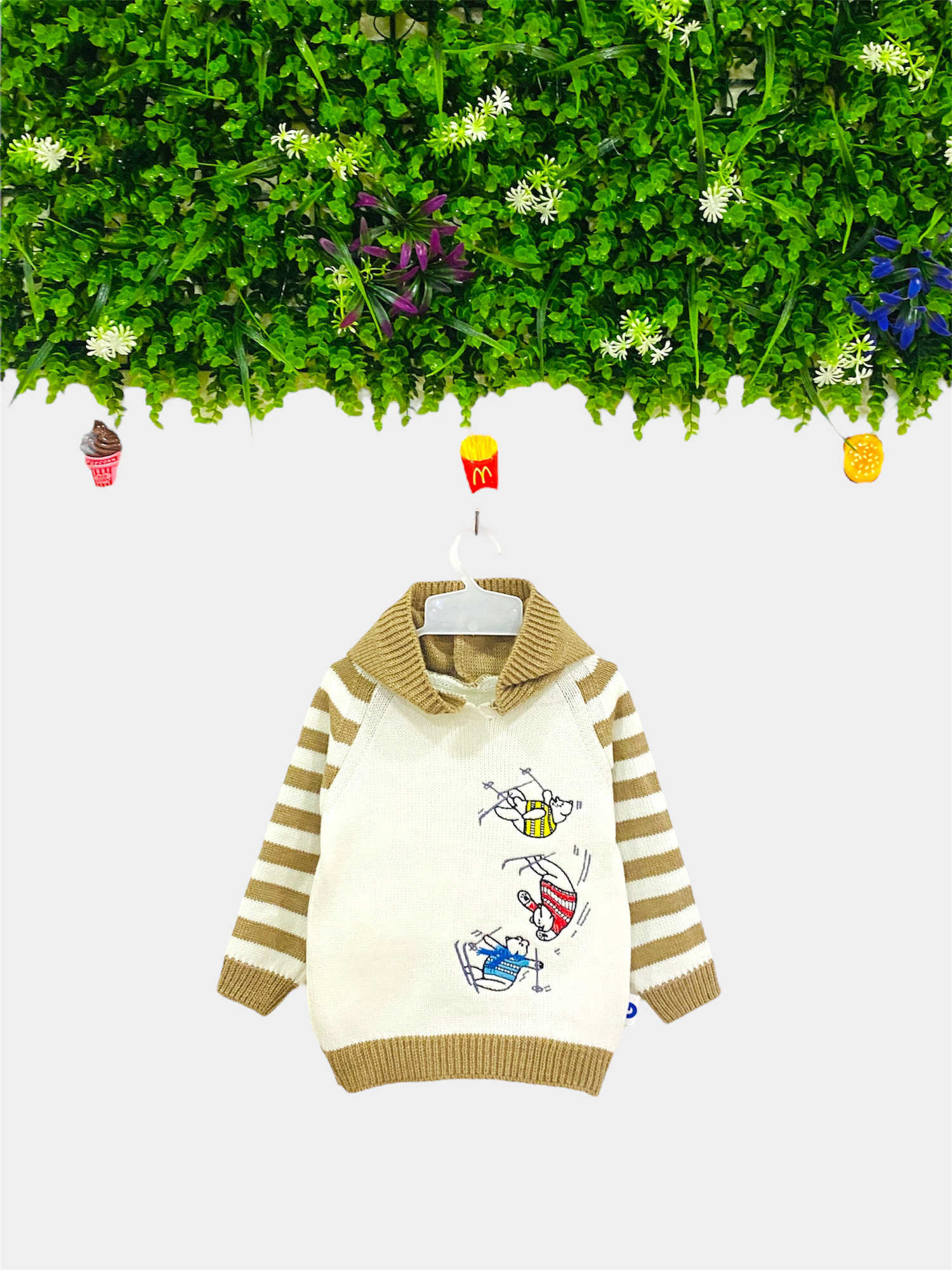 Комплект одежды Gunesh Line Textile, размер 1-3 года, коричневый — фото 1