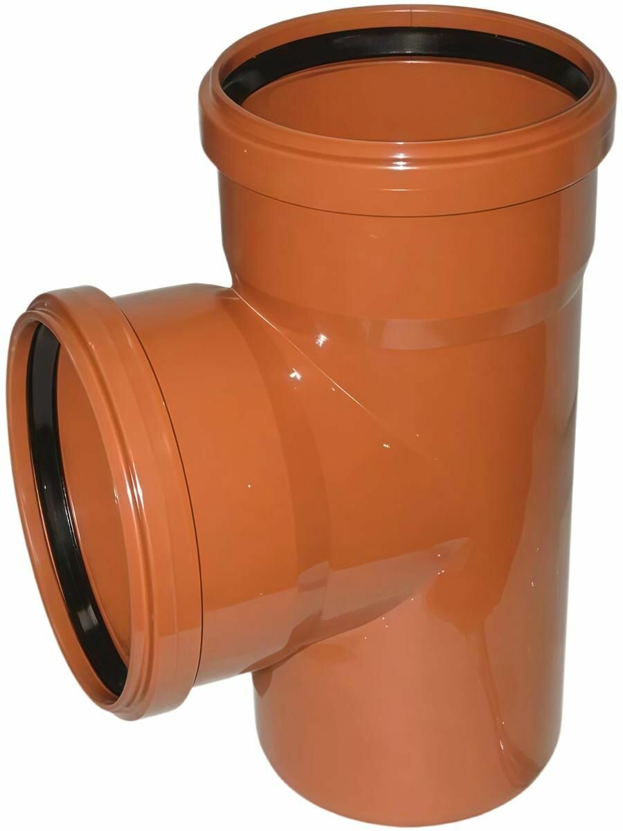 Тройник наружный D200 х 200/45 SINIKON НПВХ (оранжевый)