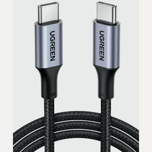 Изображение товара Кабель Ugreen US316 USB-C - USB-C, 0,5м, 100 Вт, 5A, черный (20478)