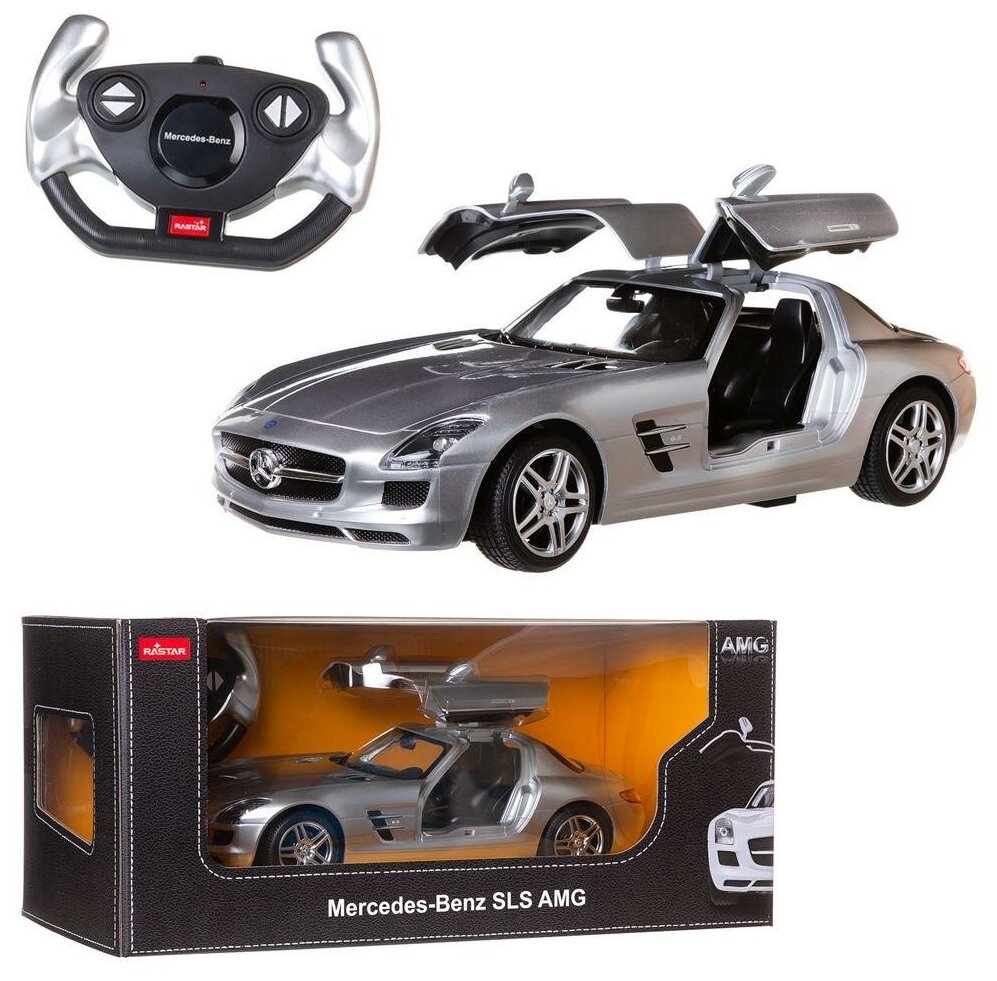 Машина р у 1:14 Mercedes-Benz SLS AMG, цвет серебряный 2.4G 47600S