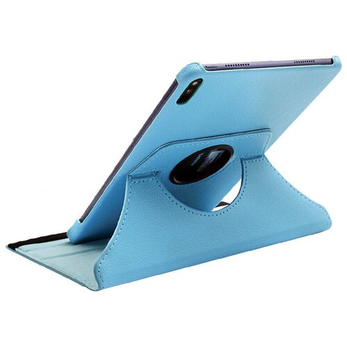 фото Чехол-подставка mypads для huawei honor pad v6 (krj-w09) на пластиковой основе кожаный поворотный роторный оборотный с трансформацией в подставку голубой