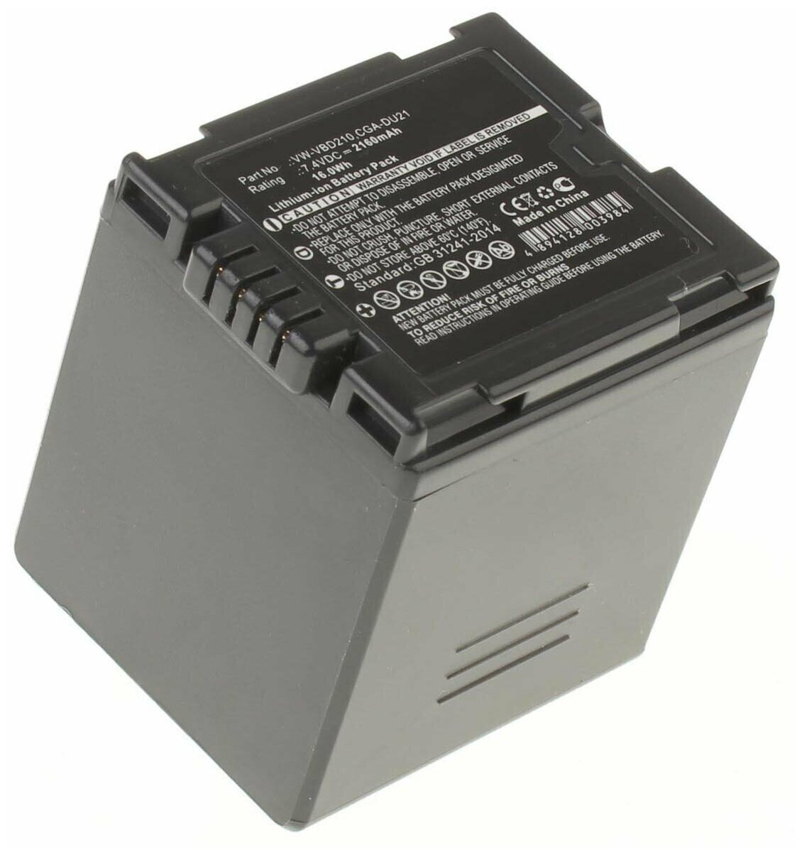 Аккумулятор iBatt iB-B1-F314 2160mAh для Hitachi, Panasonic CGR-DU06, CGA-DU12, CGA-DU21, CGA-DU14, CGA-DU07, CGA-DU31, VW-VBD210, DZ-BP07PW,