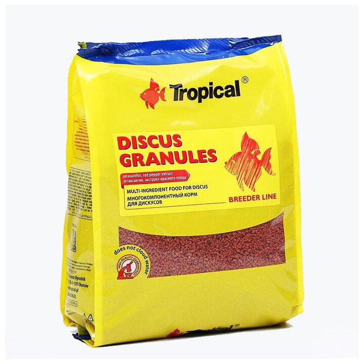 Корм Tropical Discus Granules в гранулах для дискусов, 1 кг - фотография № 1