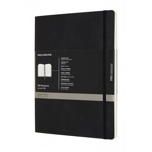 Блокнот Moleskine PROFESSIONAL PROPFNT5HBK, A4, 192 страницы, линейка, твердая обложка, черный