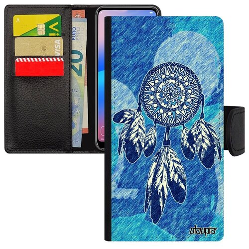 фото Простой чехол-книжка на смартфон // galaxy s8 // "ловец снов" стиль амулет, utaupia, голубой