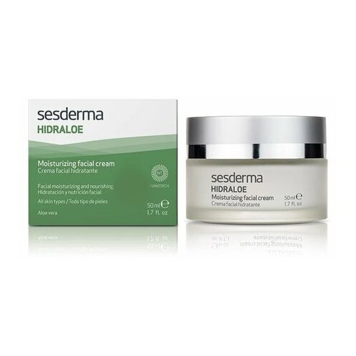 SesDerma Hidraloe Moisturizing Facial Cream Крем увлажняющий для лица с экстрактом Алоэ, 50 мл