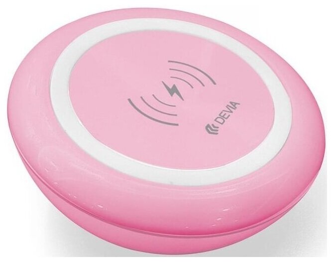 Devia Беспроводное зарядное устройство Fast Wireless Charger (pink)