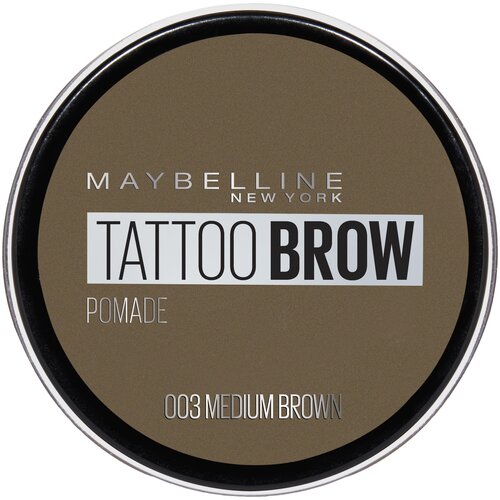 помада для бровей maybelline new york стойкая помада для бровей brow pomade Maybelline New York Стойкая помада для бровей Tattoo Brow Pomade, 3.5 г, 03, коричневый