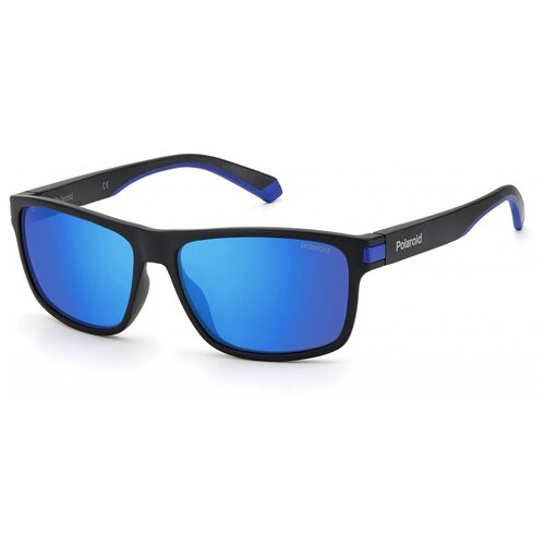 фото Солнцезащитные очки polaroid, прямоугольные, для мужчин, синий