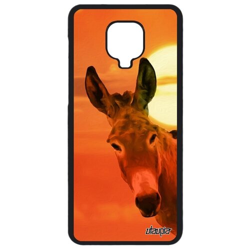 фото Противоударный чехол на телефон // xiaomi redmi note 9 pro // "осел" ишак упрямство, utaupia, оранжевый