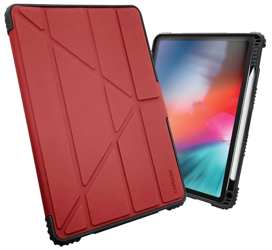 Противоударный защитный чехол BUMPER FOLIO Flip Case для Apple iPad Air 10.5"/iPad Pro 10.5" красный