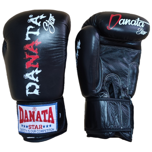 Перчатки Боксерские из натуральной кожи Danata Star Super Fighter 16 oz Черные