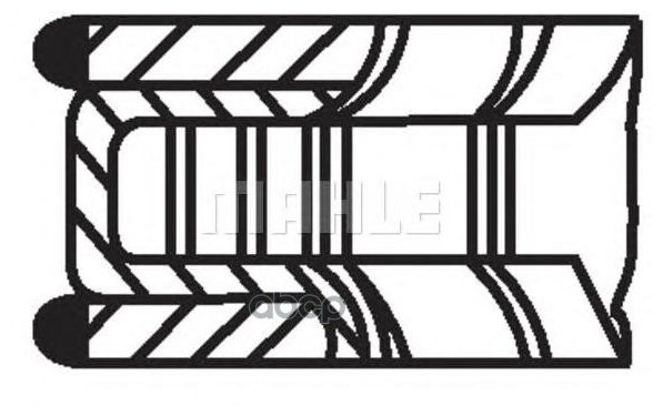 Кольца поршневые 1шт AUDI. VW 1.6 ADP/AHL/ARM =81 1.2x1.5x2 0.25 95 MAHLE Original 03301N1