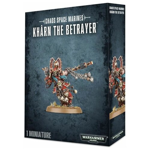 фигурка подвижная chaos space marines black legion chaos lord in terminator armour 1 18 Набор сборных моделей Warhammer 40000 Chaos Space Marines: Kharn the Betrayer