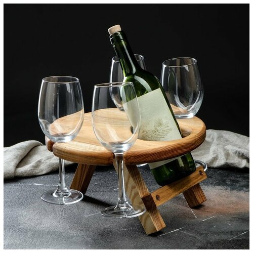 Подарки Раскладной столик для вина и закусок из ясеня