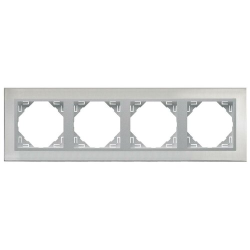 Рамка 4-постовая Efapel Logus 90 Metallo сталь/алюминий 90940 TIA