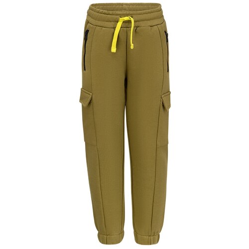 фото Брюки джоггеры oldos, карманы, размер 164-84-75, хаки