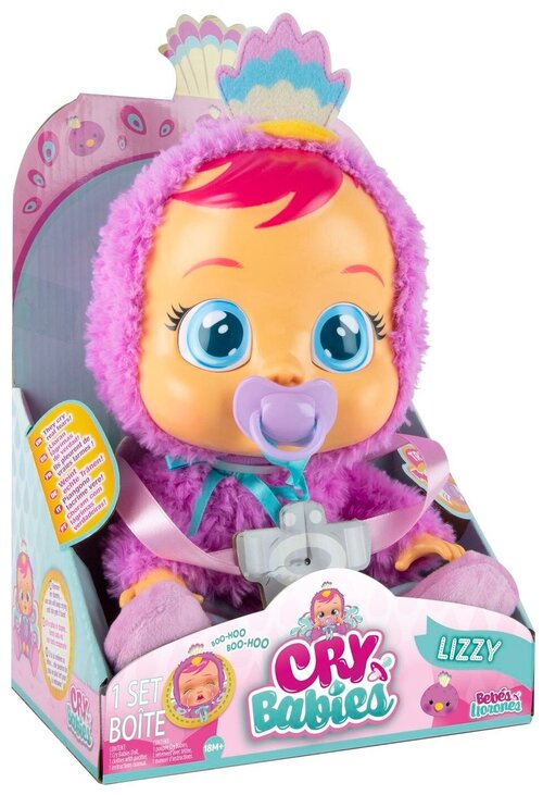 Кукла IMC Toys Cry Babies Плачущий младенец Lizzy, 30 см