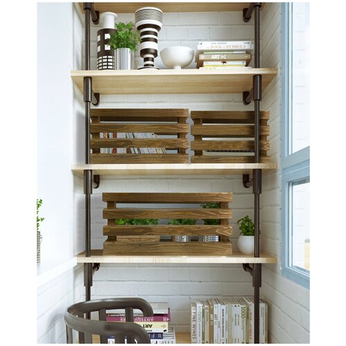 Ящики для хранения, набор из 3-х, венге, Дубравия, KRF-GB-51