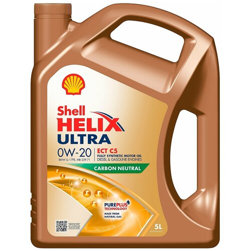 фото Моторное масло shell helix ultra ect c5 0w20 5л