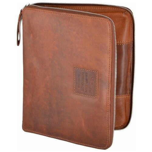 Папка для документов Ashwood leather, натуральная кожа, карман для планшета, коричневый
