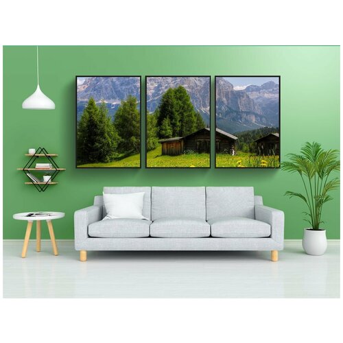 фото Набор модулных постеров для интерьера "горы, доломиты, италия" 60x90 см. в тубусе, без рамки lotsprints