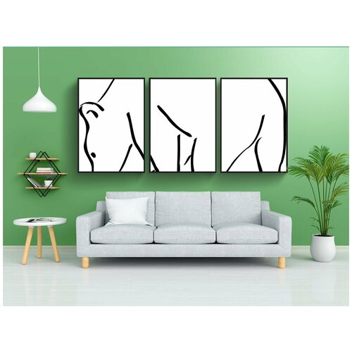 фото Набор модулных постеров для интерьера "нести, животное, млекопитающее" 60x90 см. в тубусе, без рамки lotsprints