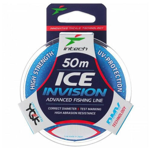 монофильная леска intech invision ice line d 0 08 мм 30 м 0 61 кг прозрачный 1 шт Леска Intech Invision Ice Line 0.20 50м