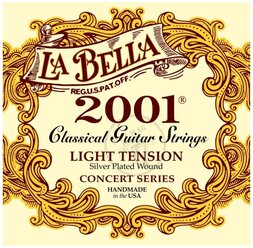 LA BELLA 2001 Classical Clear Nylon Light Tension струны для классической гитары