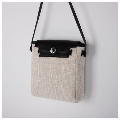 фото Сумка женская, отдел на застёжке, цвет светло-бежевый mikimarket