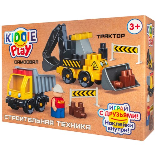 Конструктор Самосвал и Трактор, 57 деталей (904)