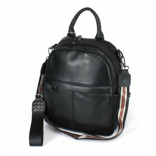 фото Рюкзак жен натуральная кожа opi-8095, 2отд, 4внутр+4внеш/карм, черный 238897 аделия