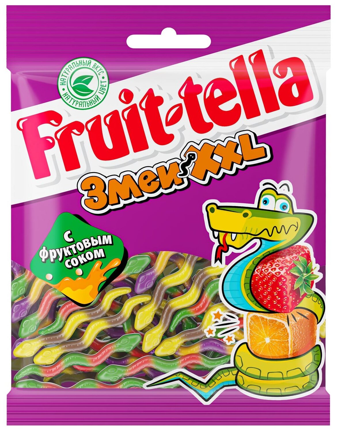 Мармелад Fruittella Змеи XXL 30х70г РУ 8250136