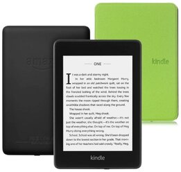 Электронная книга Amazon Kindle Paperwhite 2018 8Gb Ad-Supported Black + Чехол UltraSlim зеленый