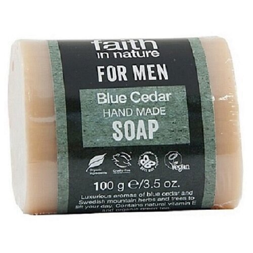 Мыло для мужчин faith in nature ручной работы с экстрактом Зеленого чая 100 г