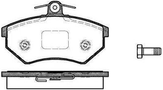 Дисковые тормозные колодки передние REMSA 0134.40 для Volkswagen, Audi, SEAT (4 шт.)