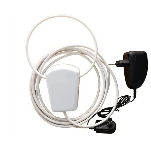 Антенна DVB-T2 комнатная с блоком питания 12В 