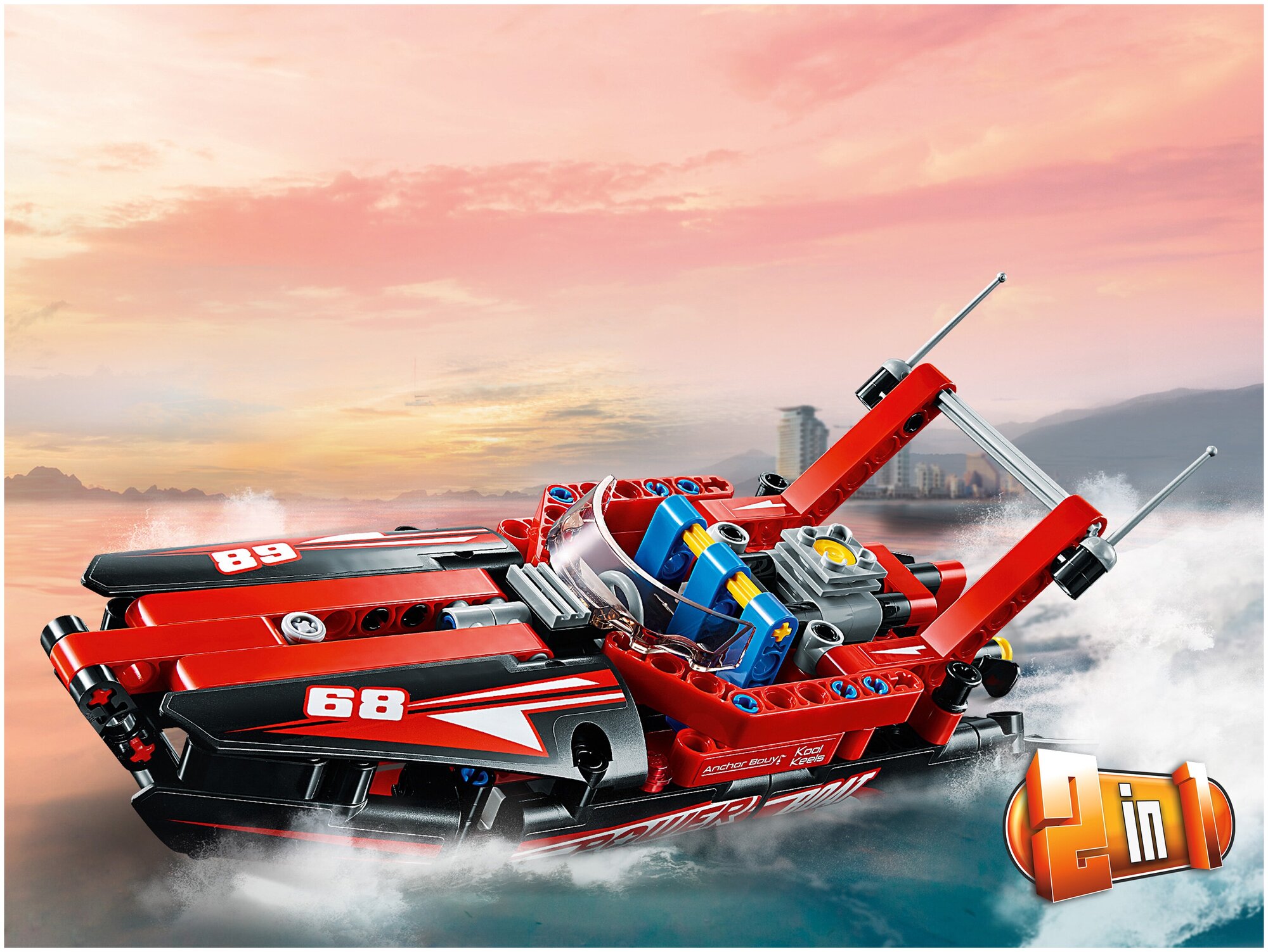 Lego Technic 42089 Моторная лодка Конструктор - фото №11