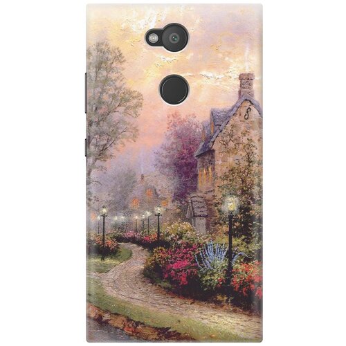 фото Re:pa накладка transparent для sony xperia l2 с принтом "сиреневый вечер"