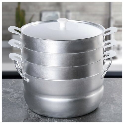 Чудо Пароварка-мантоварка «Чудо», 6 л, 3 уровня, алюминиевая крышка