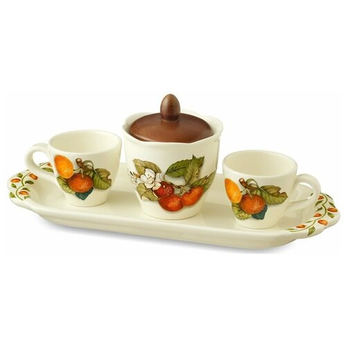 Кофейный набор на 2 персоны 5 предметов Artigianato Ceramico by Caroline 