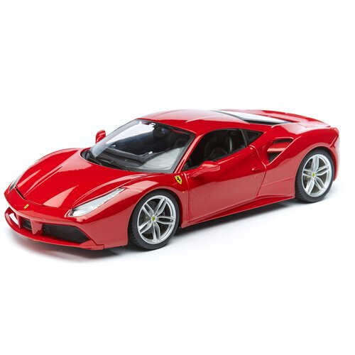 Купить Машинка Bburago Ferrari 488 GTB (18-16008) 1:18, красный, металл