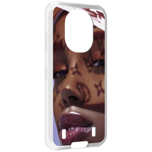 Чехол MyPads лицо девушки тень женский для Oukitel WP16 задняя-панель-накладка-бампер