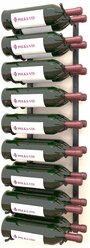 Настенная стойка Полка Вин металлическая на 18 бутылок - 3 секции по 6