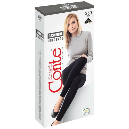 Легинсы женские Conte Elegant CASHMERE LEGGINS 250 den, цвет nero (черный), размер 2