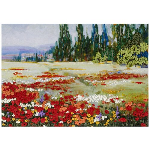 Набор для вышивания PANNA Живая картина, Цветочное поле (JK-2052)