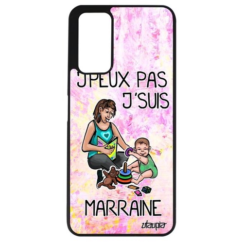 фото Ударопрочный чехол на мобильный // honor 10x lite // "не могу - стала крестной!" карикатура картинка, utaupia, светло-розовый