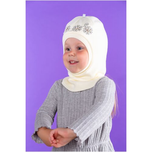 фото Шапка - шлем детская "arnella" для девочек на синтепоне "цветочки